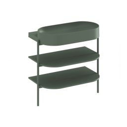 Ravak Yard szafka podumywalkowa 86,8x49,5x76,5 cm stojąca otwarta z półkami CS YARD 800 grey green D800008006