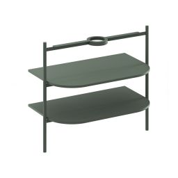 Ravak Yard szafka podumywalkowa 86,8x49,5x76,5 cm stojąca otwarta z półkami CS YARD 800 grey green D800008006