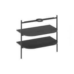 Ravak Yard szafka podumywalkowa 86,8x49,5x76,5 cm stojąca otwarta z półkami CS YARD 800 czarna D80000D006