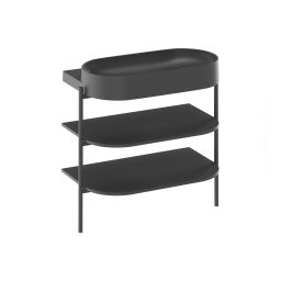 Ravak Yard szafka podumywalkowa 86,8x49,5x76,5 cm stojąca otwarta z półkami CS YARD 800 czarna D80000D006