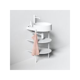 Ravak Yard szafka podumywalkowa 46,8x49,5x76,5 cm stojąca otwarta z półkami CS YARD 400 biały mat D80000E004