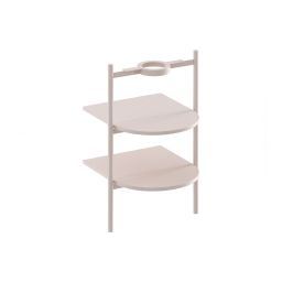 Ravak Yard szafka podumywalkowa 46,8x49,5x76,5 cm stojąca otwarta z półkami CS YARD 400 alabaster pink D80000G004