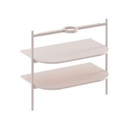 Ravak Yard szafka podumywalkowa 86,8x49,5x76,5 cm stojąca otwarta z półkami CS YARD 800 alabaster pink D80000G006