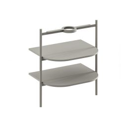 Ravak Yard szafka podumywalkowa 66,8x49,5x76,5 cm stojąca otwarta z półkami CS YARD 600 smoke grey D80000O005