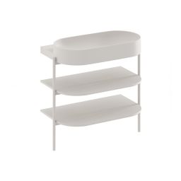 Ravak Yard szafka podumywalkowa 86,8x49,5x76,5 cm stojąca otwarta z półkami CS YARD 800 smoke grey D80000O006