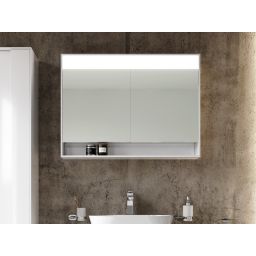 Ravak Step szafka 100x15x74 cm z lustrem biała X000001421