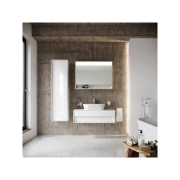 Ravak Step szafka 100x15x74 cm z lustrem biała X000001421