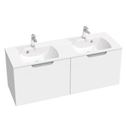 Ravak SD Classic II szafka 130 cm podumywalkowa wisząca biały połysk/szara X000001483