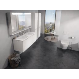 Ravak SD Classic II szafka 130 cm podumywalkowa wisząca biały połysk/szara X000001483