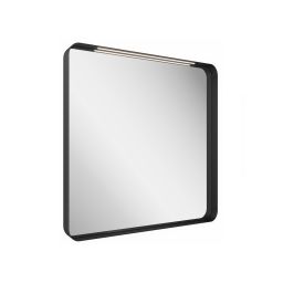 Ravak Strip lustro 80,6x70,6 cm prostokątne z oświetleniem czarny X000001571