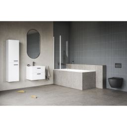 Ravak Chrome szafka 60x49x50 cm podumywalkowa wisząca biała uchwyt czarny X000001744