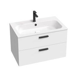 Ravak Chrome szafka 80x49x50 cm podumywalkowa wisząca biała uchwyt czarny X000001746