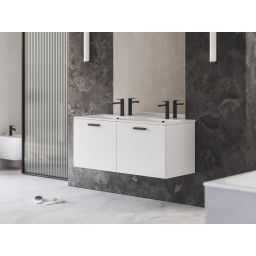 Ravak Chrome szafka 120x49x47 cm podumywalkowa wisząca biała uchwyt czarny X000001747