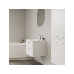 Ravak Chrome szafka 70x49x50 cm podumywalkowa wisząca biała uchwyt chrom X000001773