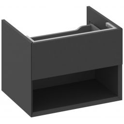 Ravak Lite szafka 60x45x43 cm podumywalkowa wisząca czarna X000001856