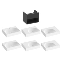 Ravak Lite szafka 60x45x43 cm podumywalkowa wisząca czarna X000001856