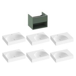 Ravak Lite szafka 60x45x43 cm podumywalkowa wisząca grey green X000001858