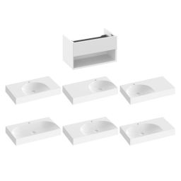 Ravak Lite szafka 80x45x43 cm podumywalkowa wisząca biała X000001861