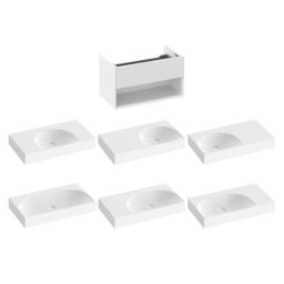 Ravak Lite szafka 80x45x43 cm podumywalkowa wisząca biała X000001861