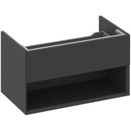 Ravak Lite szafka 80x45x43 cm podumywalkowa wisząca czarna X000001862