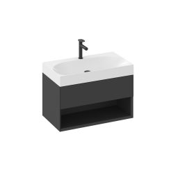 Ravak Lite szafka 80x45x43 cm podumywalkowa wisząca czarna X000001862