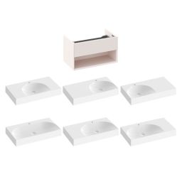 Ravak Lite szafka 80x45x43 cm podumywalkowa wisząca alabaster pink X000001866