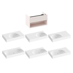 Ravak Lite szafka 80x45x43 cm podumywalkowa wisząca alabaster pink X000001866