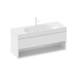 Ravak Lite szafka 120x45x43 cm podumywalkowa wisząca biały połysk X000001867