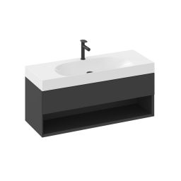 Ravak Lite szafka 120x45x43 cm podumywalkowa wisząca czarna X000001868