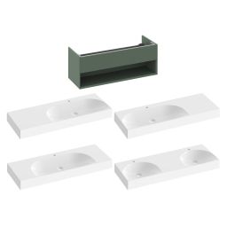 Ravak Lite szafka 120x45x43 cm podumywalkowa wisząca grey green X000001870