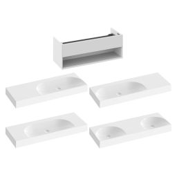 Ravak Lite szafka 120x45x43 cm podumywalkowa wisząca smoke grey X000001871