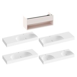 Ravak Lite szafka 120x45x43 cm podumywalkowa wisząca alabaster pink X000001872