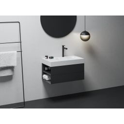 Ravak Lite szafka 80x45x43 cm podumywalkowa wisząca czarna X000001874