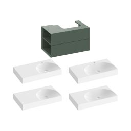 Ravak Lite szafka 80x45x43 cm podumywalkowa wisząca grey green X000001876