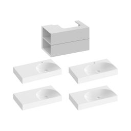 Ravak Lite szafka 80x45x43 cm podumywalkowa wisząca smoke grey X000001877