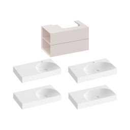 Ravak Lite szafka 80x45x43 cm podumywalkowa wisząca alabaster pink X000001878