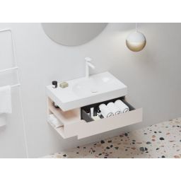 Ravak Lite szafka 80x45x43 cm podumywalkowa wisząca alabaster pink X000001878