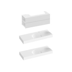 Ravak Lite szafka 120x45x43 cm podumywalkowa wisząca biała X000001879