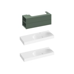 Ravak Lite szafka 120x45x43 cm podumywalkowa wisząca grey green X000001882