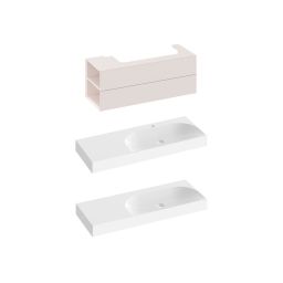 Ravak Lite szafka 120x45x43 cm podumywalkowa wisząca alabaster pink X000001884