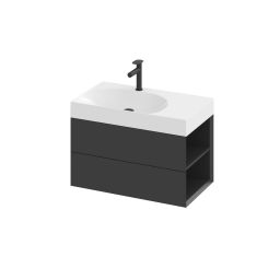 Ravak Lite szafka 80x45x43 cm podumywalkowa wisząca czarna X000001886