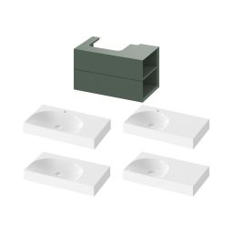 Ravak Lite szafka 80x45x43 cm podumywalkowa wisząca zielona X000001888