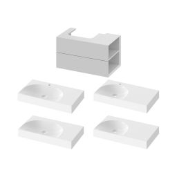 Ravak Lite szafka 80x45x43 cm podumywalkowa wisząca szara X000001889