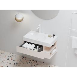 Ravak Lite szafka 80x45x43 cm podumywalkowa wisząca alabaster pink X000001890