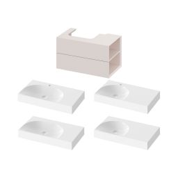 Ravak Lite szafka 80x45x43 cm podumywalkowa wisząca alabaster pink X000001890