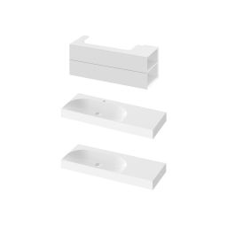 Ravak Lite szafka 120x45x43 cm podumywalkowa wisząca biała X000001891