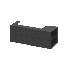 Ravak Lite szafka 120x45x43 cm podumywalkowa wisząca czarny mat X000001892