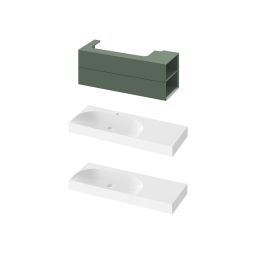 Ravak Lite szafka 120x45x43 cm podumywalkowa wisząca grey green X000001894