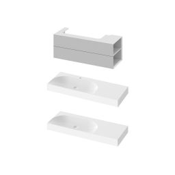 Ravak Lite szafka 120x45x43 cm podumywalkowa wisząca smoke grey X000001895