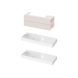 Ravak Lite szafka 120x45x43 cm podumywalkowa wisząca alabaster pink X000001896